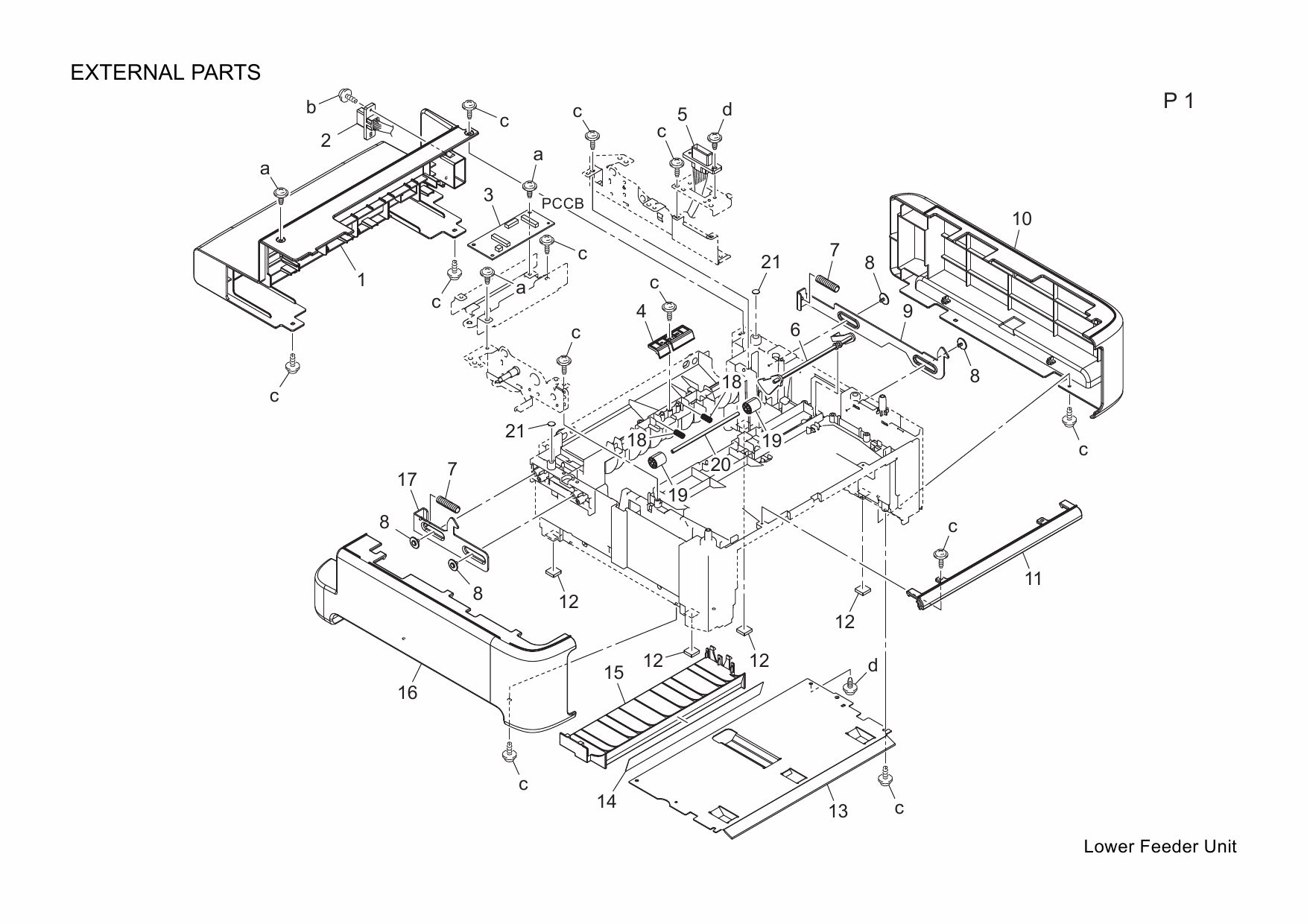 Konica-Minolta magicolor 1650EN 1690MF Lower-Feed Unit A0VP Parts Manual-2